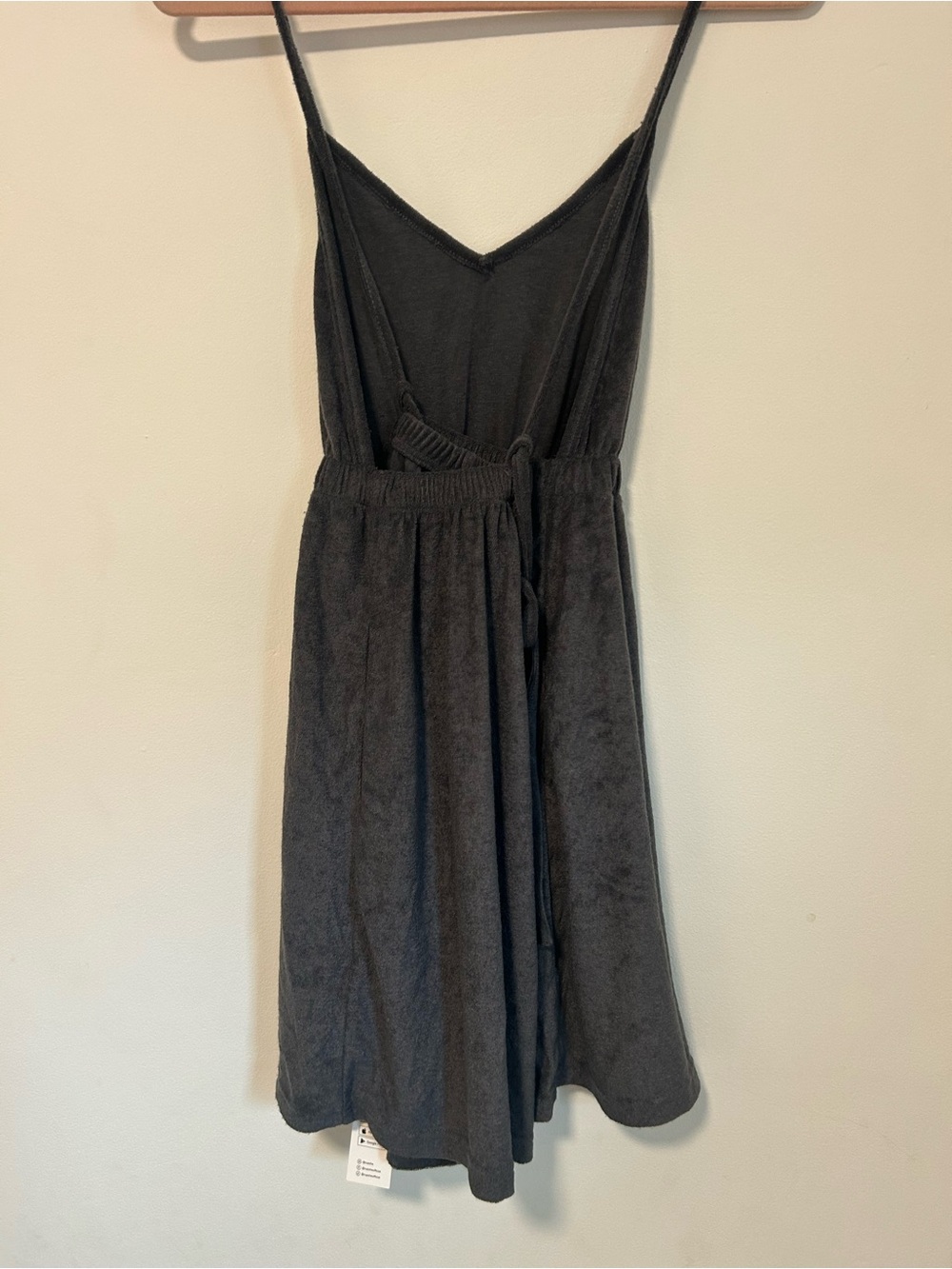 Cupshe Charcoal Black Spaghetti-Strap Midi Coverup - Picture 2 of 5